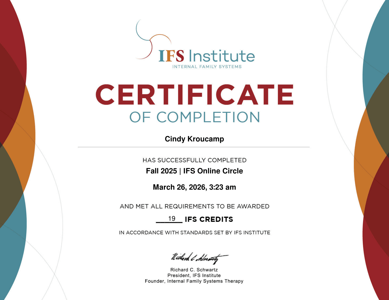IFS Online Circle certificate